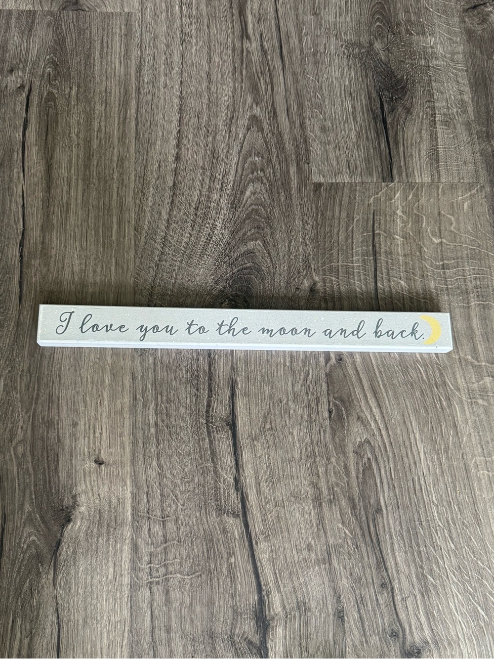 Wooden “I love you to the moon and back” Sign